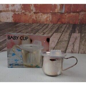 VTG 1991 International Silver Company Silverplated Baby Cup With Training Lid